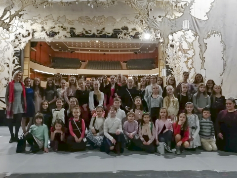 Žáci v Národním divadle Brno - Louskáček